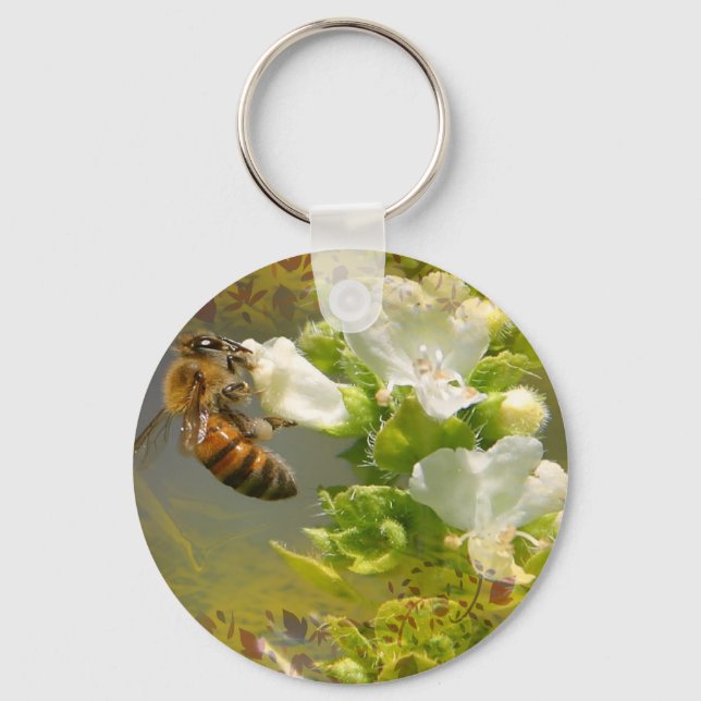 Flower Bee Nyckelring (Framsida)