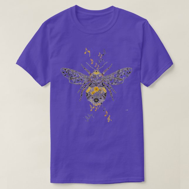 Flower Bee T Shirt (Design framsida)