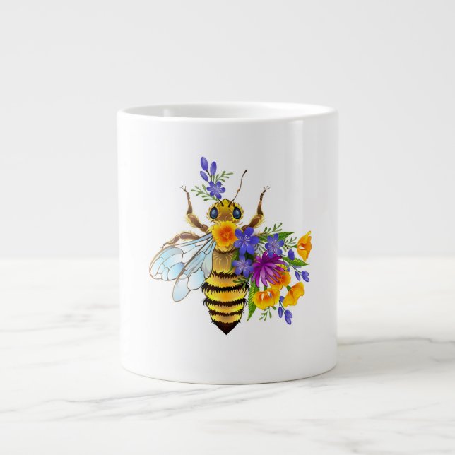 Flower bee with wild plants jumbo mugg (Framsidan)