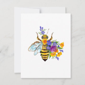 Flower bee with wild plants meddelande