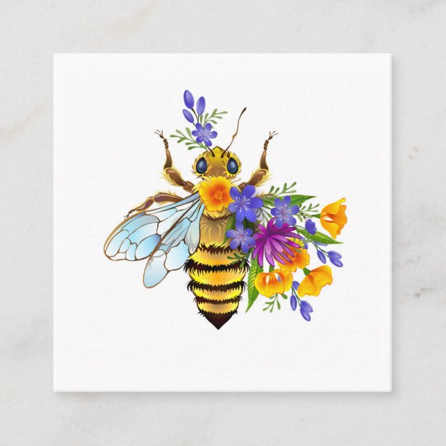 Flower bee with wild plants rabattkort (Framsida)