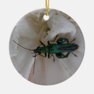 Flower Beetle Anpassningsbar Birthday Julgransprydnad Keramik