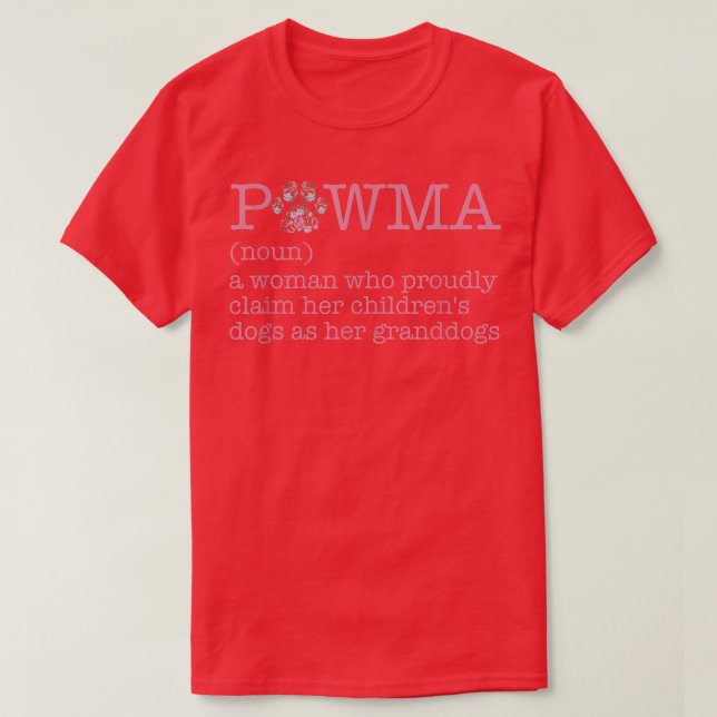Flower Best Hund Grandma Pawma T Shirt (Design framsida)
