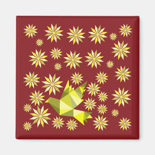 FLOWER BIRD KREATIV ART GIFT MAGNET