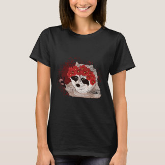 Flower Blommar Forest Animal Sopor Panda Blommigt T Shirt