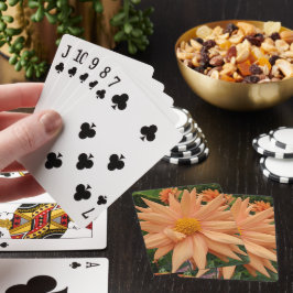 Flower-Blommigten i Orange Dahlia Flower Casinokort