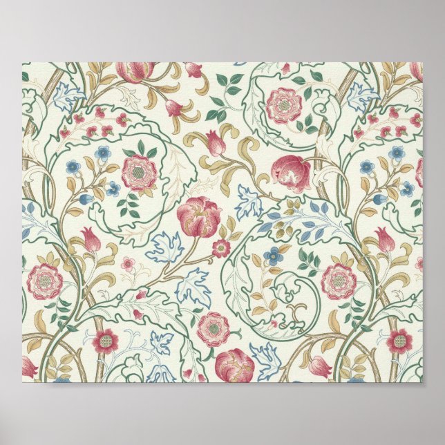 Flower, Blommönster, William Morris Poster (Framsidan)