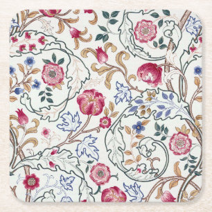 Flower, Blommönster, William Morris Underlägg Papper Kvadrat