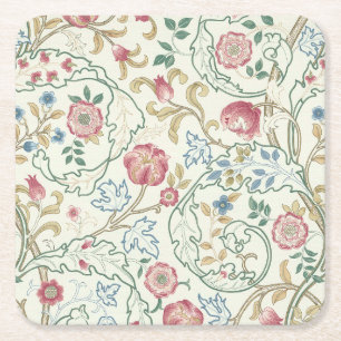 Flower, Blommönster, William Morris Underlägg Papper Kvadrat
