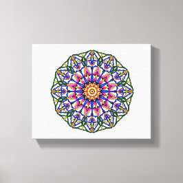 Flower bloom Mandala Canvastryck