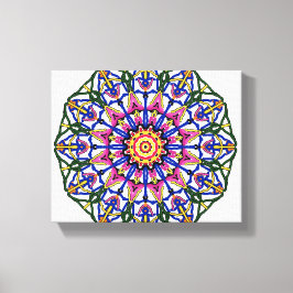 Flower bloom Mandala Canvastryck