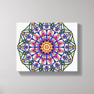 Flower bloom Mandala Canvastryck