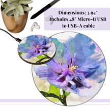 Flower Blue Chiffon Ro Watercolor Stil