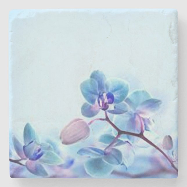 Flower  blue coaster stenunderlägg (Framsidan)