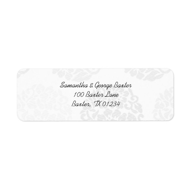 Flower Bouquet Address Label-etiketter Returadress Etikett (Framsidan)