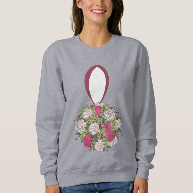 Flower Bouquet Bride Bridesmaid Bröllop Sweatshirt T Shirt (Framsida)