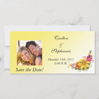 Flower Bouquet Bröllop fotomeddelande Spara Datumet