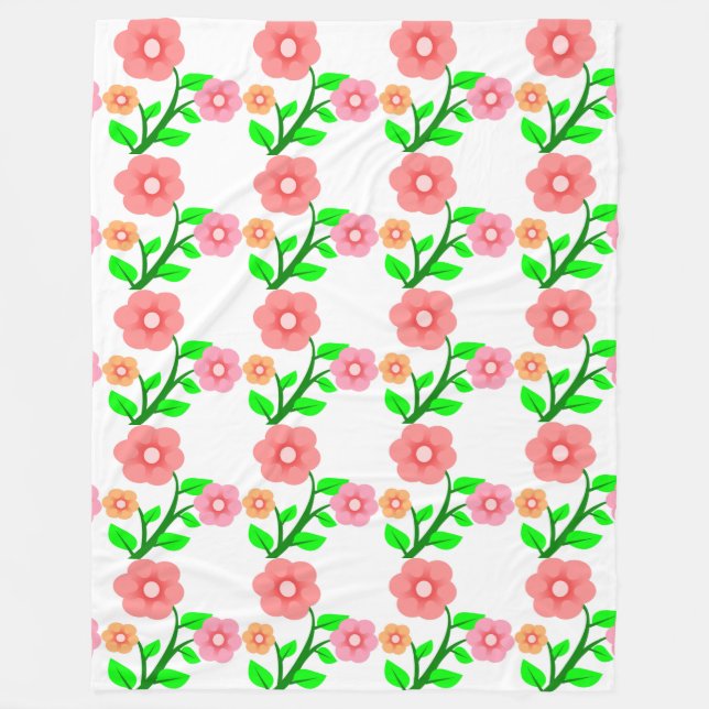 FLOWER BOUQUET FLEECEFILT (Framsidan)