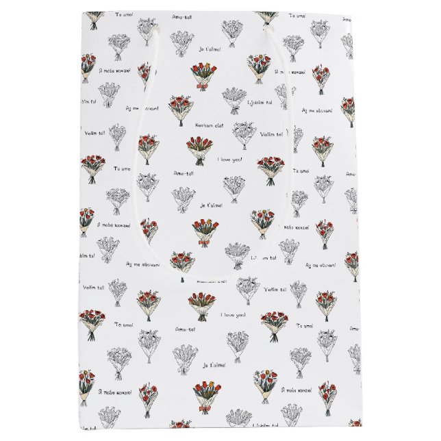 Flower Bouquet Gift Bag (Framsidan)