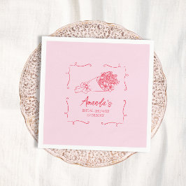 Flower Bouquet Hand plockade Möhippa Pappersservett