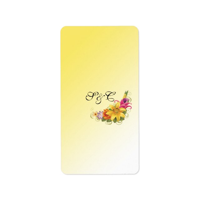 Flower Bouquet Hershey's Miniature Wrapper Adressetikett (Framsidan)