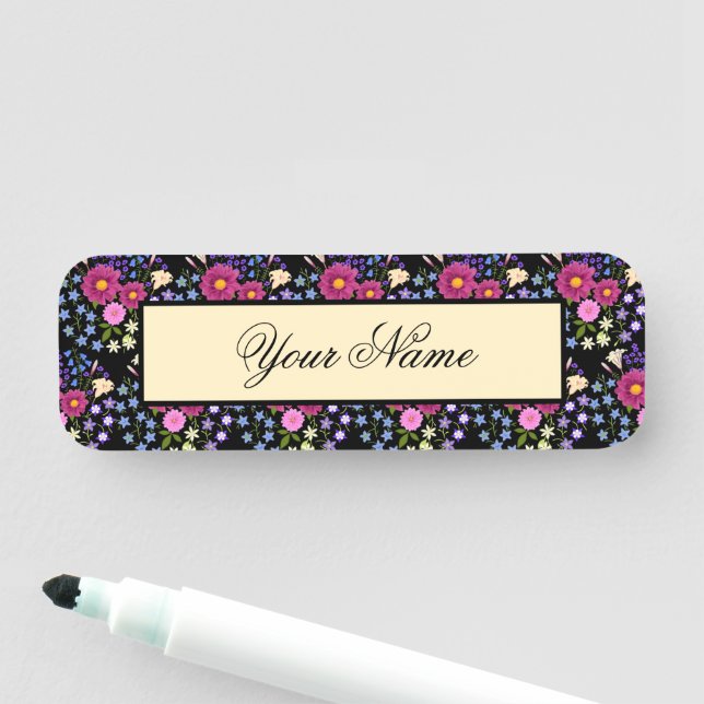 Flower Bouquet med Dahlias Namnbricka (På plats)