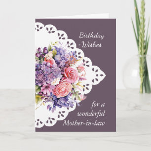 Flower Bouquet Mor-in-law Birthday Card Kort