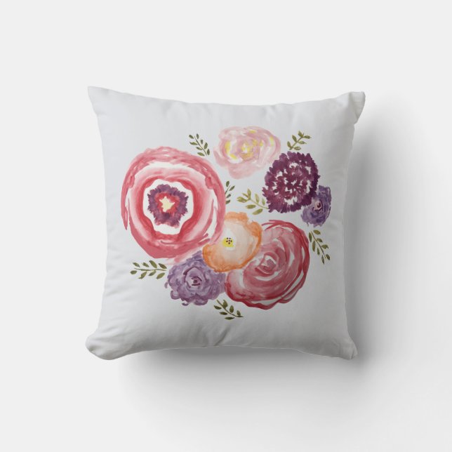 Flower Bouquet Painting Pillow Kudde (Framsida)