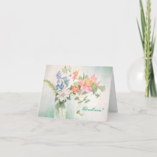 Flower Bouquet Personlig Greeting Card Tack Kort