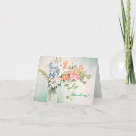 Flower Bouquet Personlig Greeting Card Tack Kort