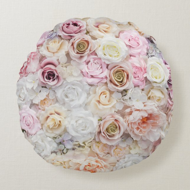 Flower Bouquet Rund Kudde (Framsidan)