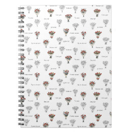 Flower Bouquet Spiral fotopatbok - bärbar dator Anteckningsbok