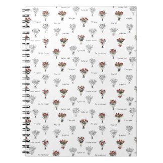 Flower Bouquet Spiral fotopatbok - bärbar dator Anteckningsbok