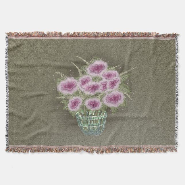 Flower Bouquet - Throw Blanket Filt (Framsidan)