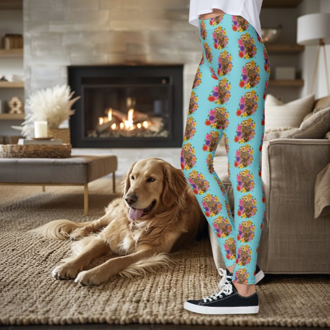 Flower Bouquet Uggla Leggings (Skapare uppladdad)