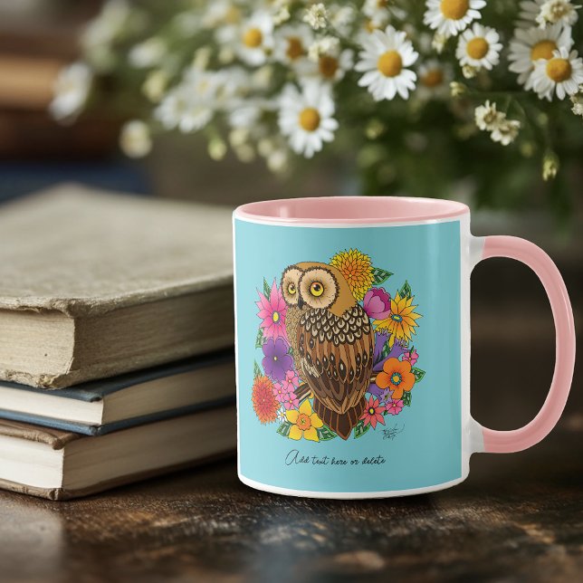 Flower Bouquet Uggla Mugg (Skapare uppladdad)