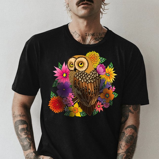 Flower Bouquet Uggla T Shirt (Skapare uppladdad)