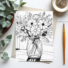 Flower Bouquet Vykort