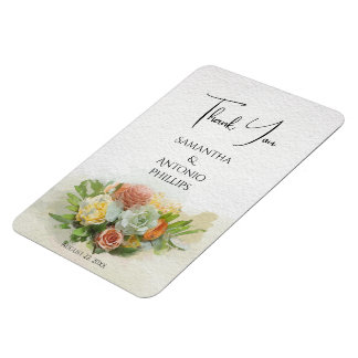 Flower Bouquet Watercolor Art Tack Magnet