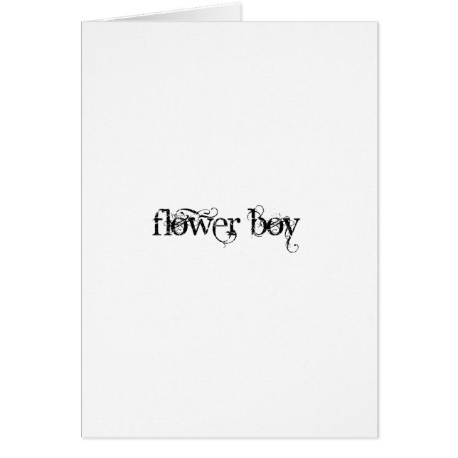 Flower Boy Hälsningskort (Framsidan)