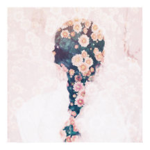 Flower Braid Pastel Rosa White Söt