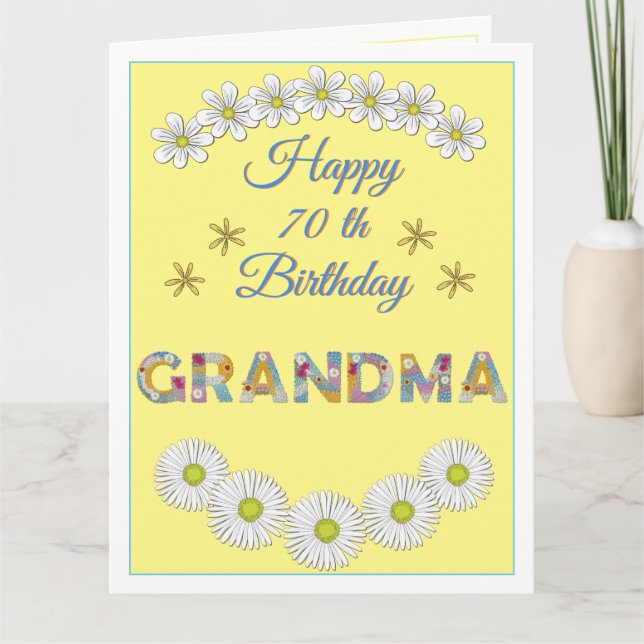 Flower brev Grandma Personlig Birthday Card Kort (Framsida)