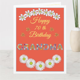 Flower brev Grandma Personlig Birthday Card Kort