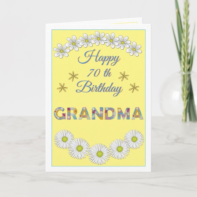 Flower brev Grandma Personlig Birthday Card Tack Kort (Framsida)