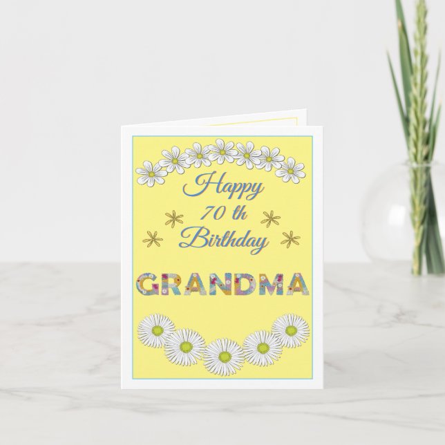 Flower brev Grandma Personlig Birthday Card Tack Kort (Framsida)