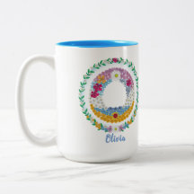 Flower Brev Initial ’O’ med Personlig namn