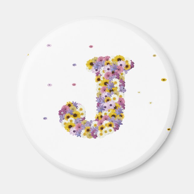 Flower brev J Magnet (Framsidan)