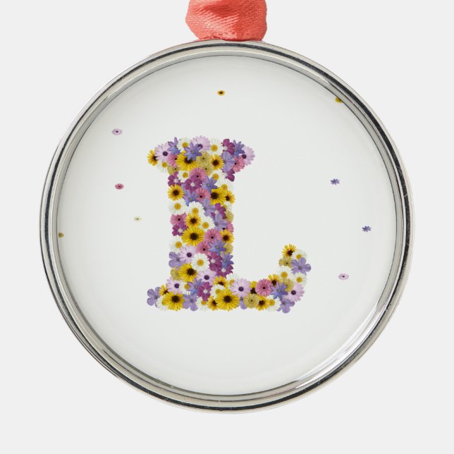 Flower brev L Julgransprydnad Metall (Framsidan)
