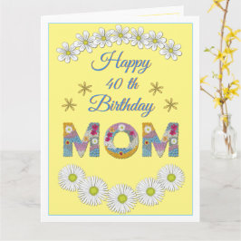 Flower brev Mamma Personlig Birdday Card Kort