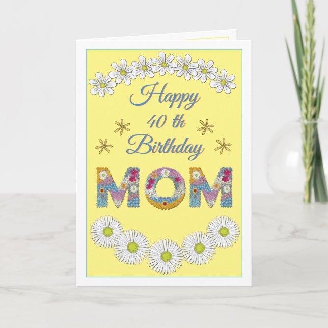 Flower brev Mamma Personlig Birdday Card Tack Kort (Framsida)